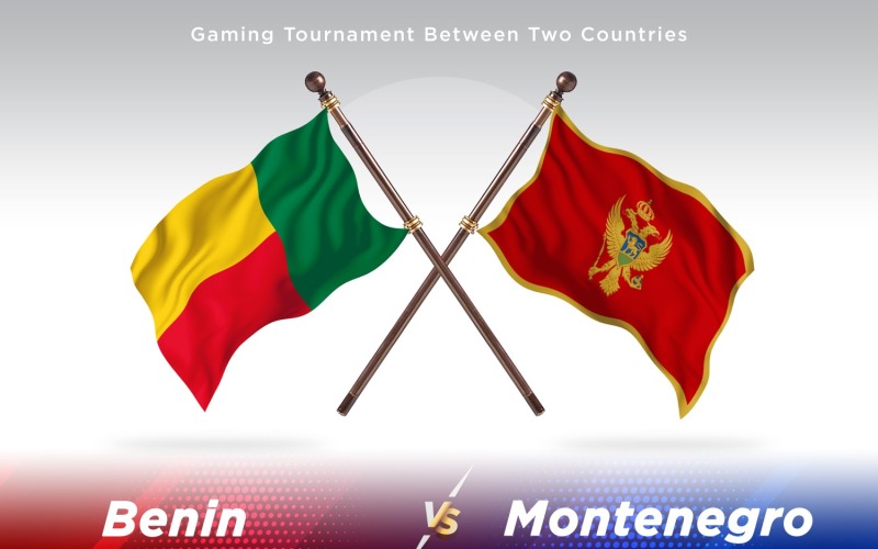 Benin gegen Montenegro Two Flags