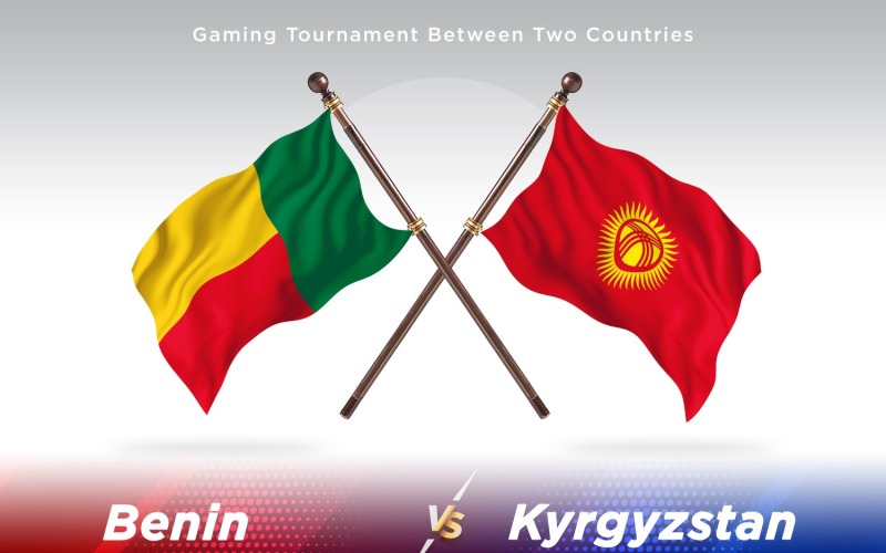 Benin kontra Kirgizistan Två flaggor