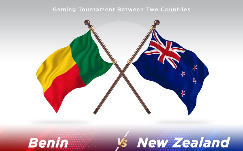 Benin kontra Nya Zeeland Two Flags