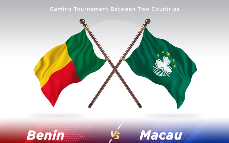 Benin versus Macao Dvě vlajky