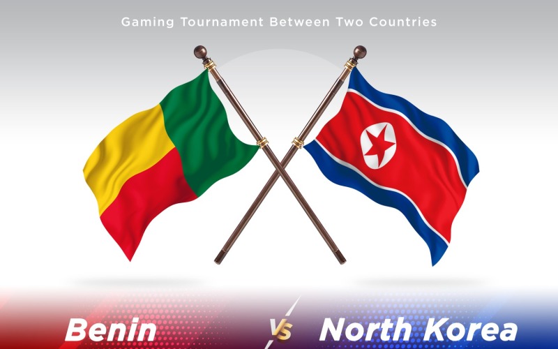 Benin versus Severní Korea Dvě vlajky
