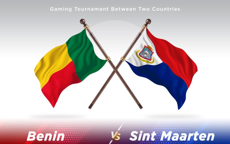 Benin versus Sint Maarten Two Flags