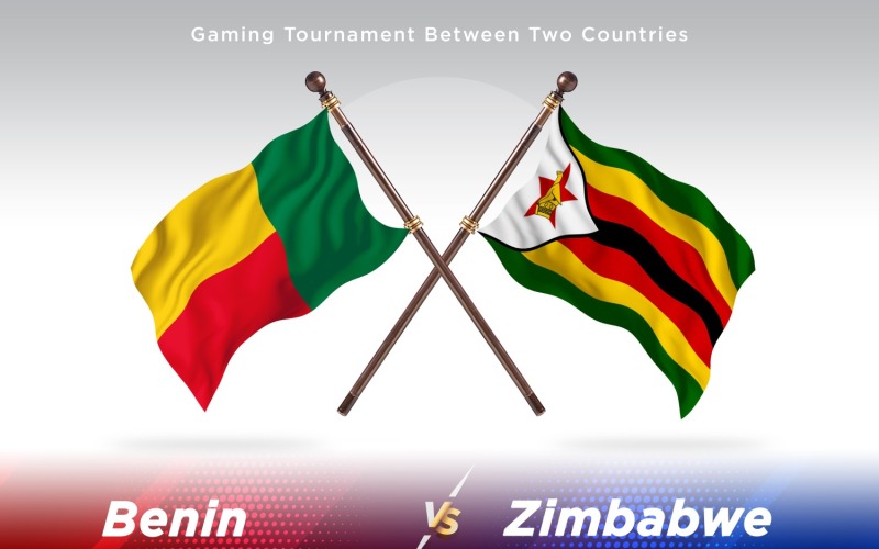 Bénin contre Zimbabwe deux drapeaux