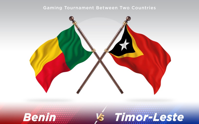Benin versus Kelet-Timor Két zászló