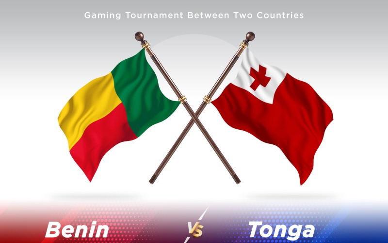 Benin versus Tonga Two Flags