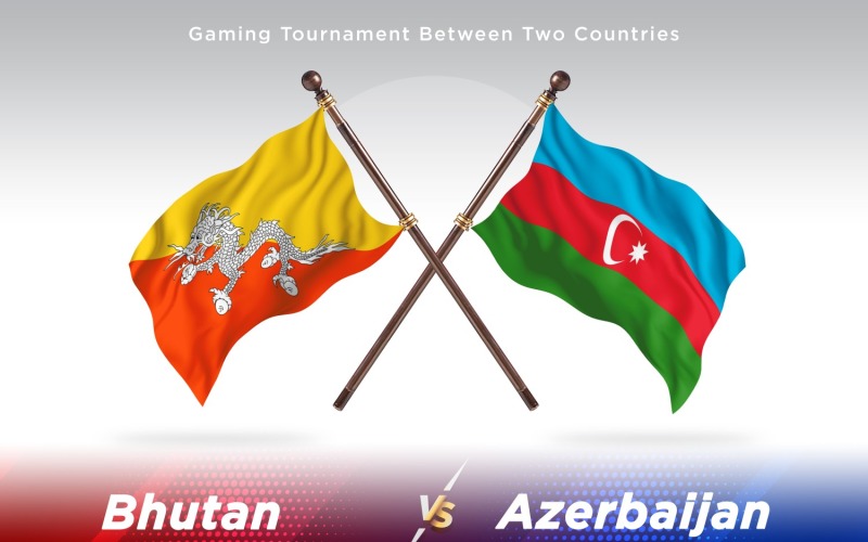 Bhutan gegen Aserbaidschan Two Flags