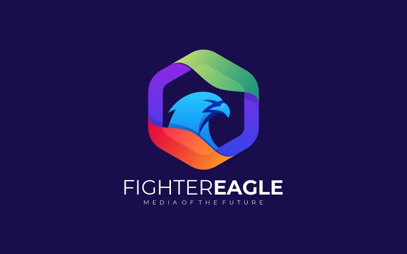 Fighter Eagle Colorful Logo