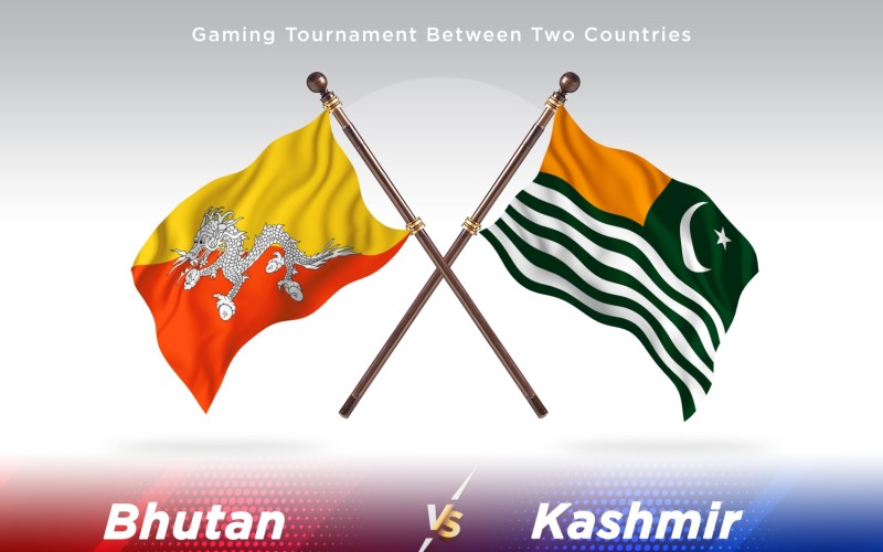 Bhutan gegen Kashmir Two Flags