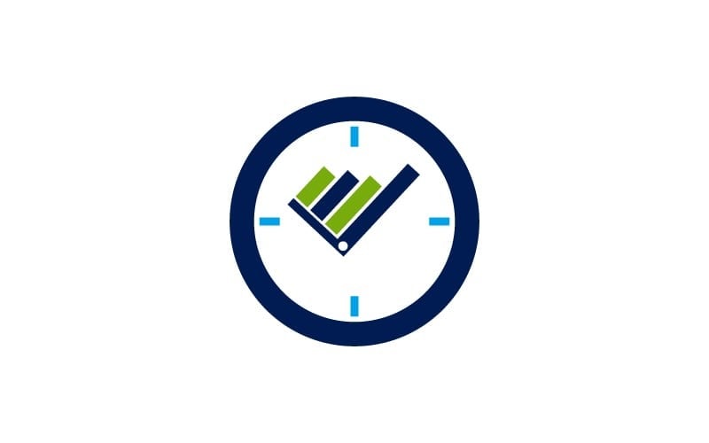 Buchhaltung Steuer Finanzgeschäft Zeitmanagement Logo Design Template Vector