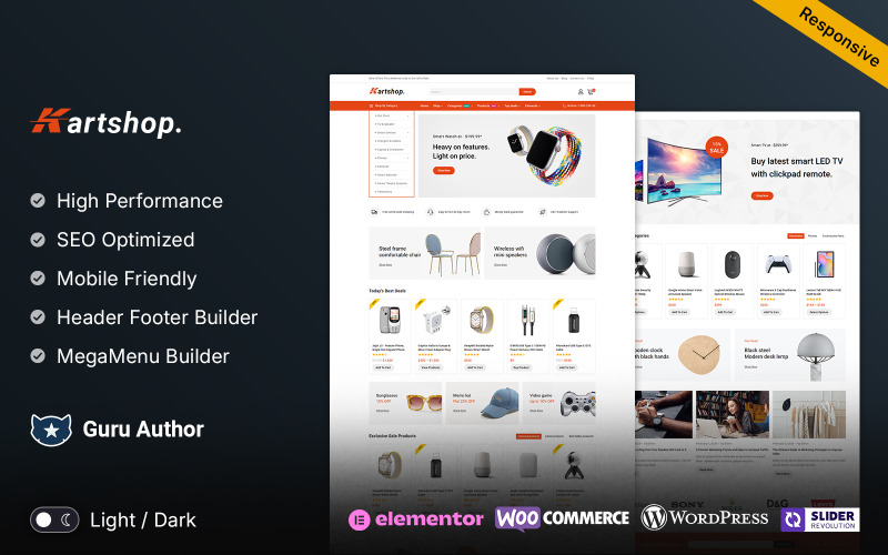 Kartshop – Mega Shop 多用途响应式 WooCommerce 商店