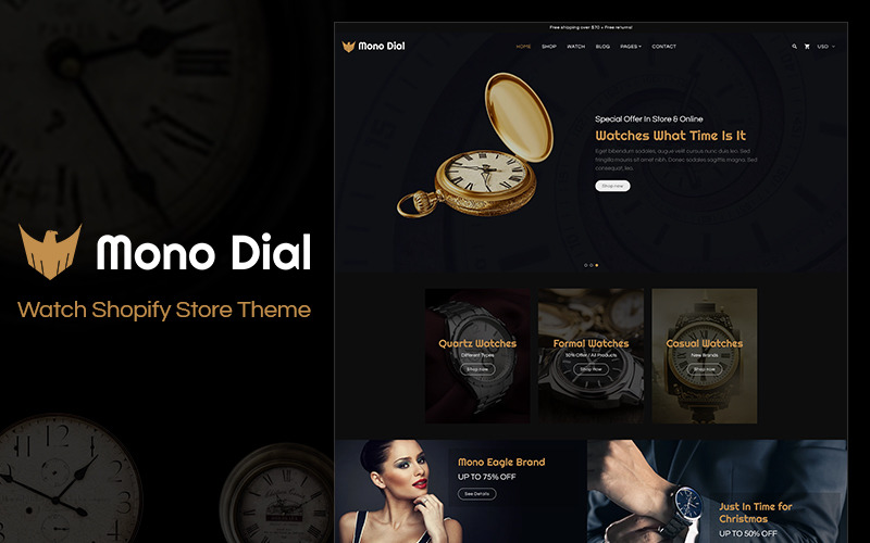 Mono Dial - Shopify Watch Store téma