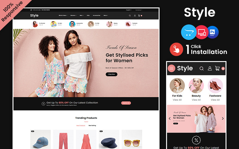 Stile – Negozio Opencart multiuso di moda e bellezza