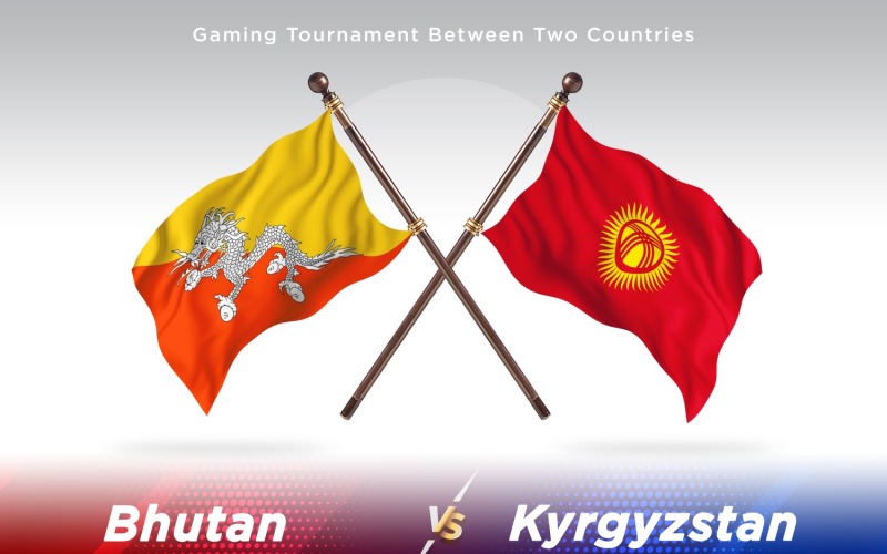 Bhután kontra Kirgizisztán két zászló
