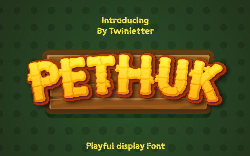 Fonte de exibição com tema Pethuk Bamboo