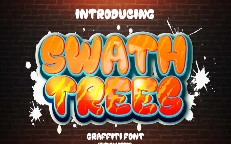 Swath Trees Graffiti-lettertype