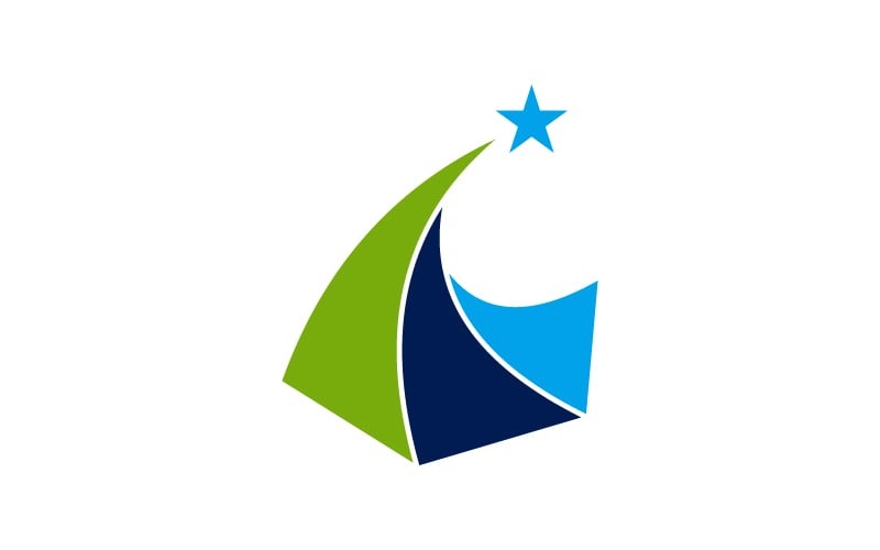 Vector de plantilla de diseño de logotipo de solución de éxito empresarial financiero fiscal de contabilidad