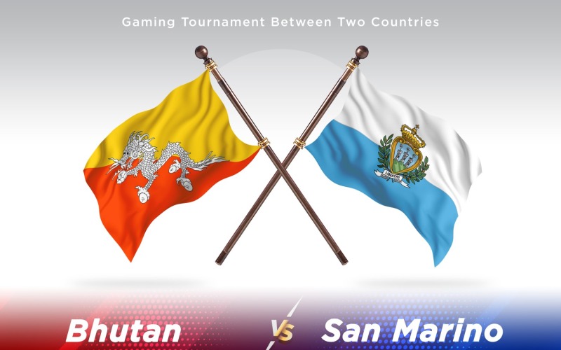 Bhoutan contre Saint-Marin Two Flags
