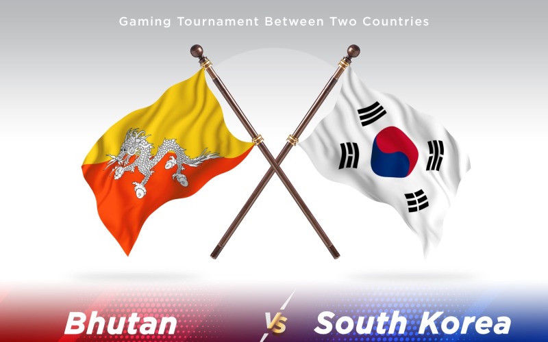 Bhutan contro Corea del sud Two Flags