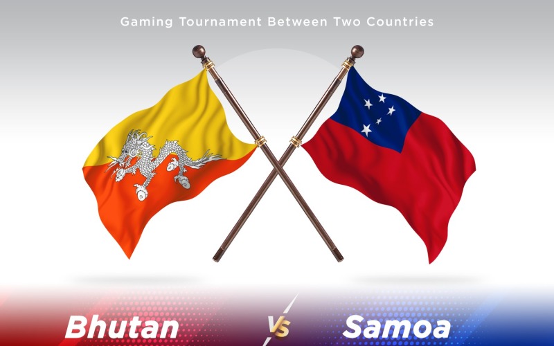 Bhutan kontra Samoa Dwie flagi