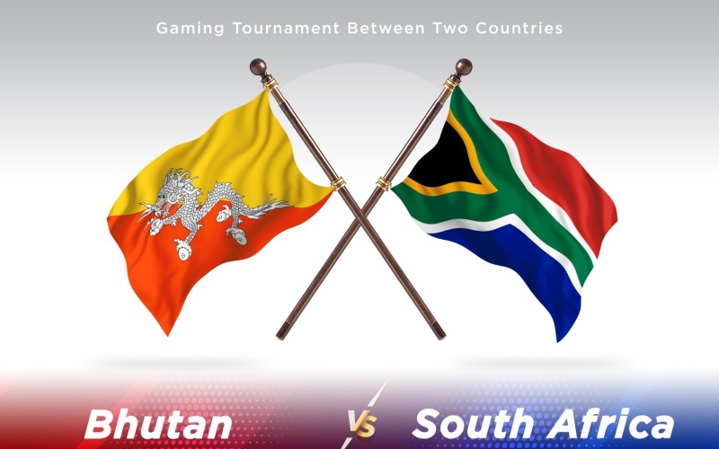 Бутан против Южной Африки Два флага