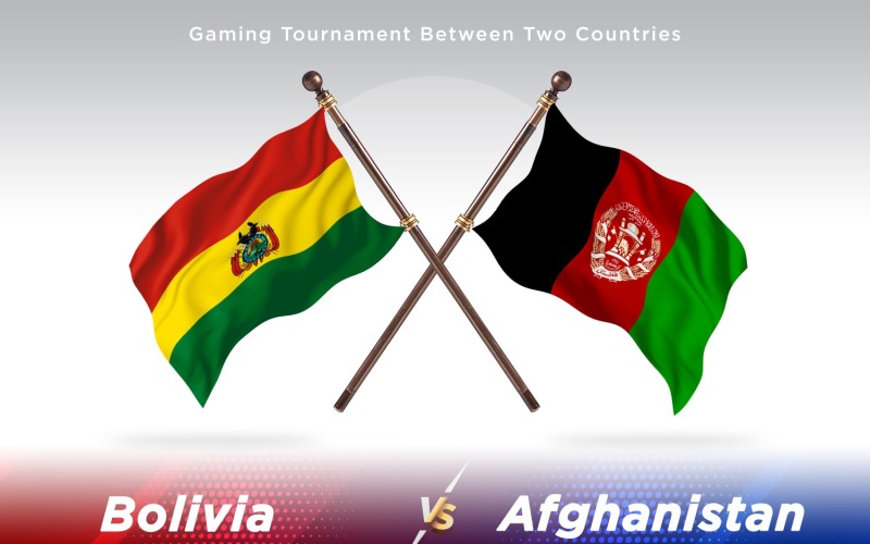 La Bolivie contre l'Afghanistan deux drapeaux