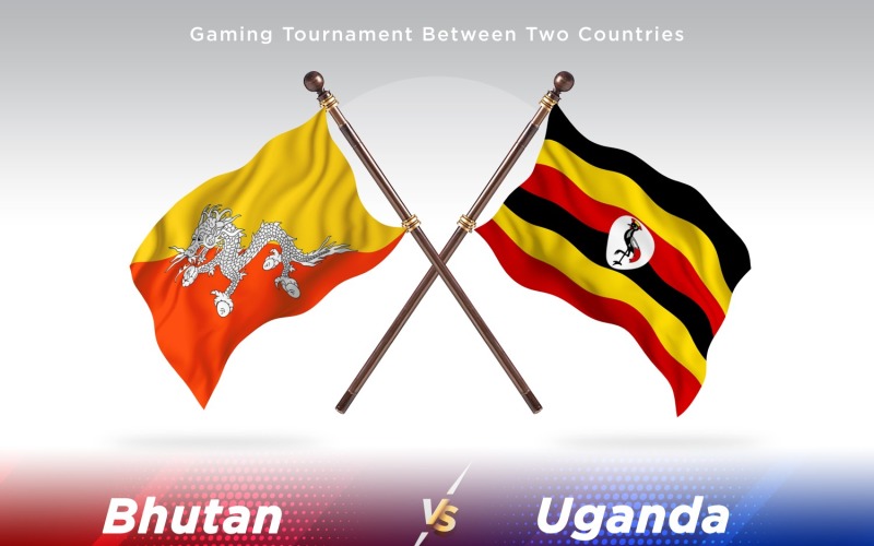 Le Bhoutan contre l'Ouganda deux drapeaux