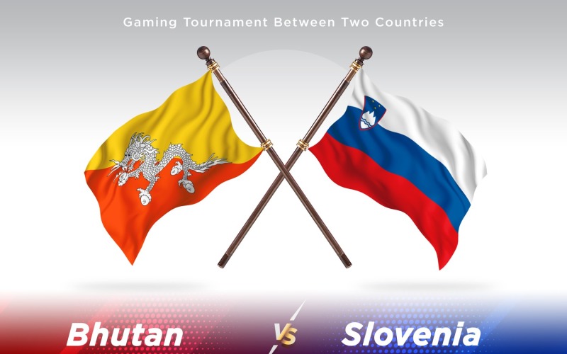 Le Bhoutan contre la Slovénie deux drapeaux