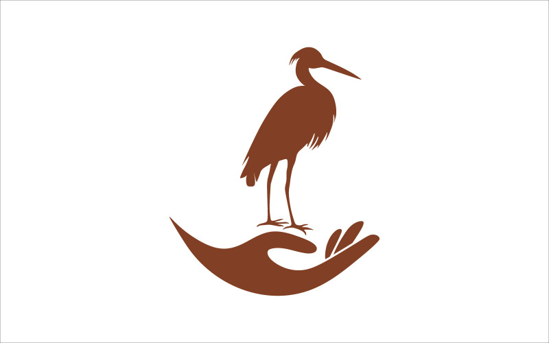 Save bird vector template