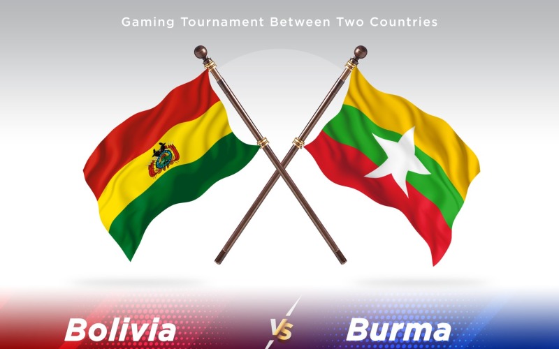 Bolivia contra Birmania dos banderas