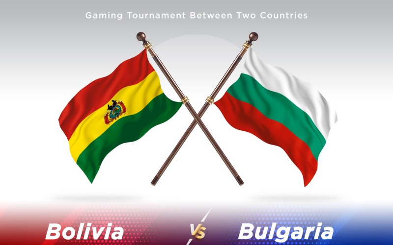 Bolivia versus Bulgarije Two Flags