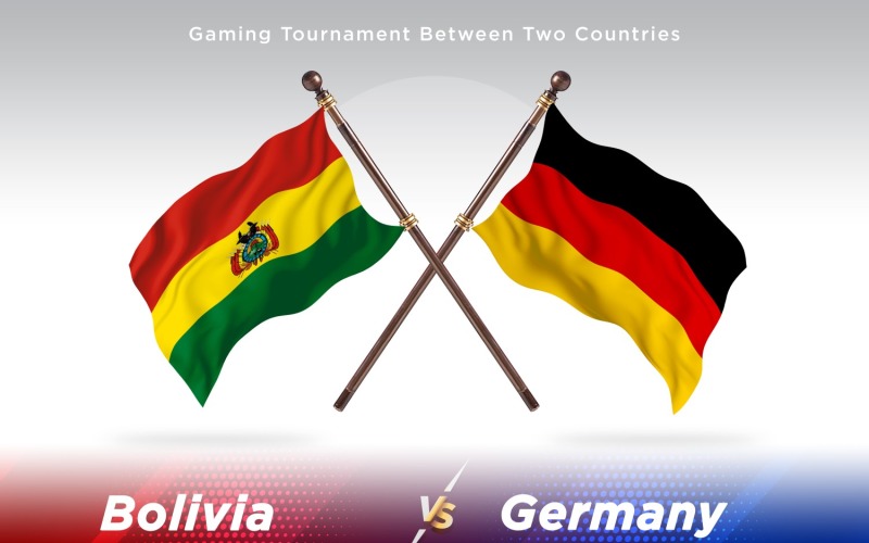 Bolivia versus dos banderas de Alemania