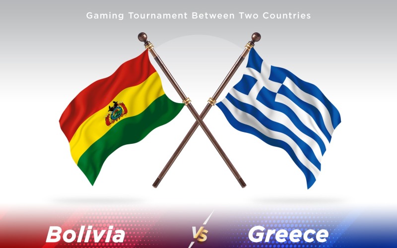 Bolivia versus dos banderas de Grecia