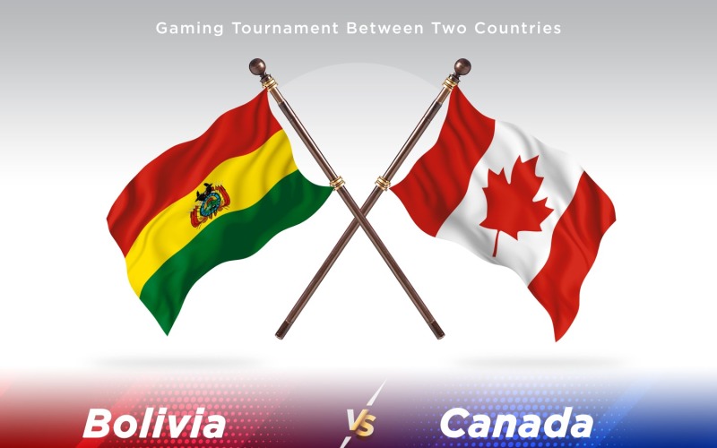 Bolivie contre Canada deux drapeaux