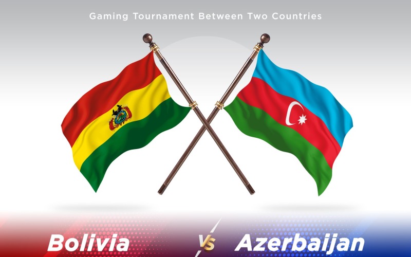 La Bolivie contre l'Azerbaïdjan deux drapeaux
