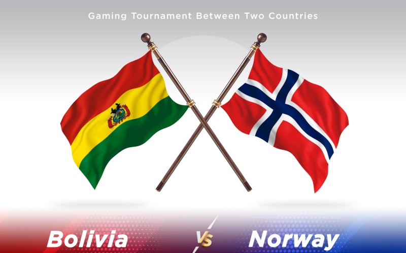 Bolívia contra Noruega Two Flags