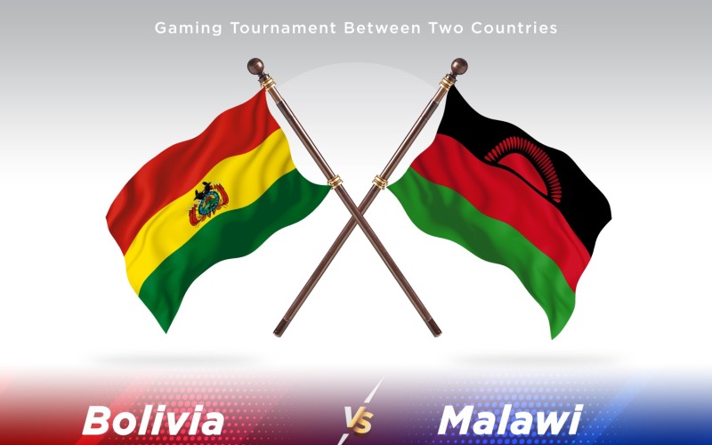 Bolivia kontra Malawi två flaggor