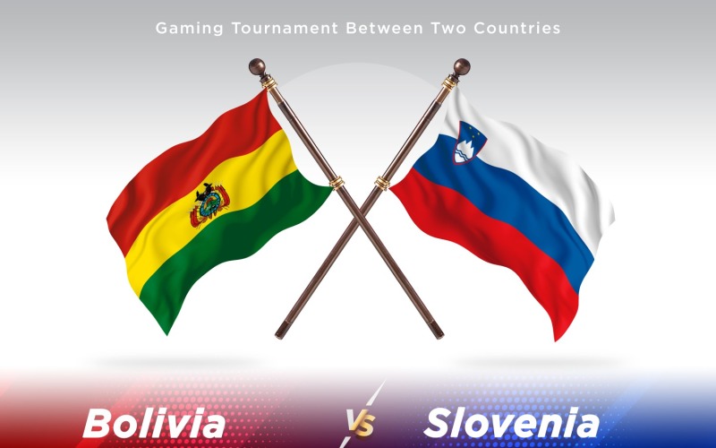 Bolivia kontra Slovenien Två flaggor