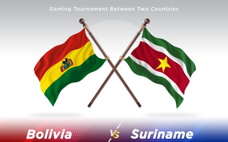 Bolivia kontra Surinam Två flaggor