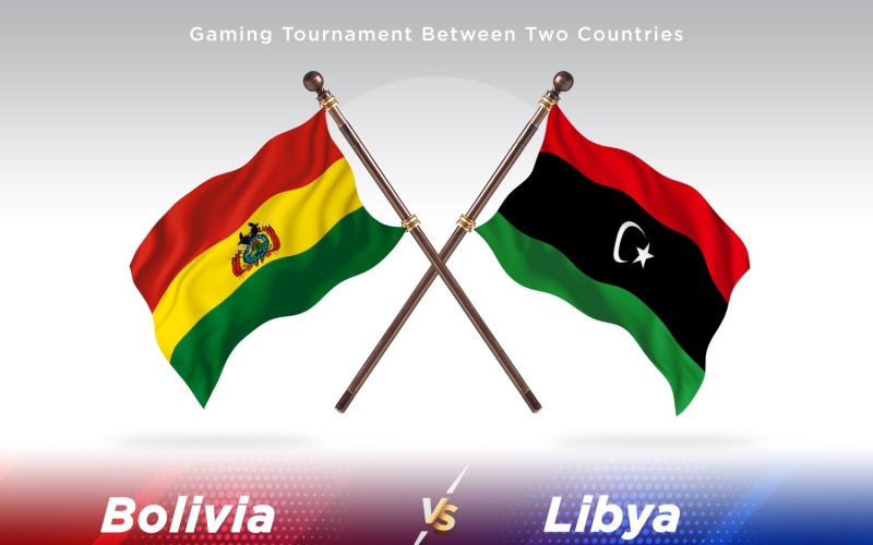 Bolivia versus Libya Two Flags