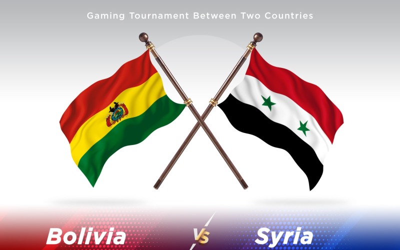 versus　Bolivia　Two　Syria　Flags　#202087　TemplateMonster