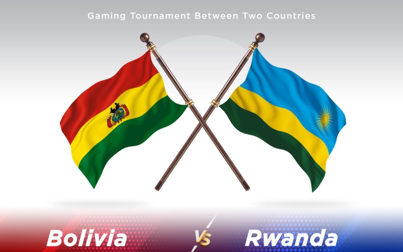 Bolivie contre Rwanda deux drapeaux