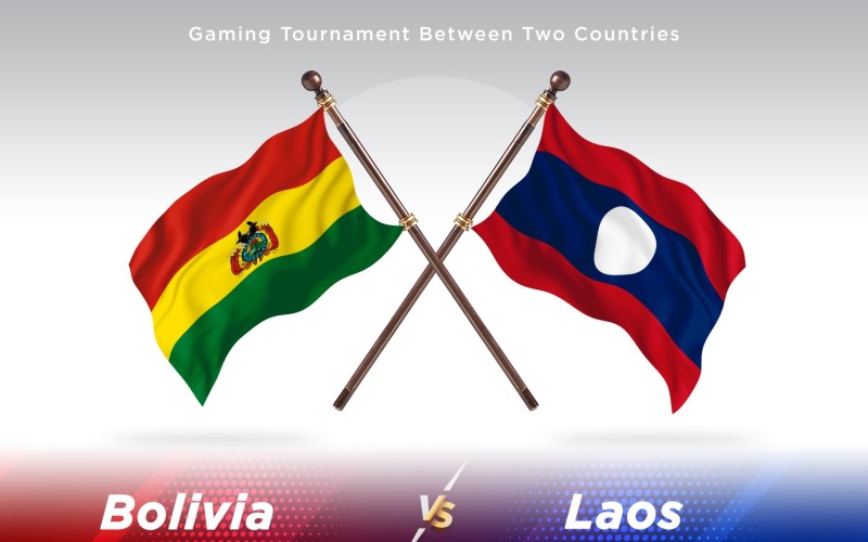 Bolivien gegen Laos Two Flags