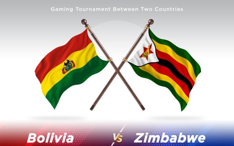 Bolivia versus dos banderas de Zimbabwe