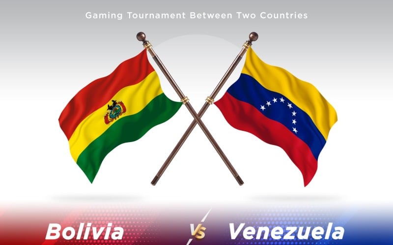 Bolivia versus Venezuela Two Flags