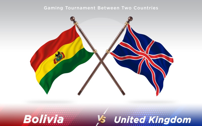 Bolivien gegen Großbritannien Two Flags