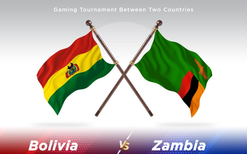 Bolivien gegen Sambia Two Flags
