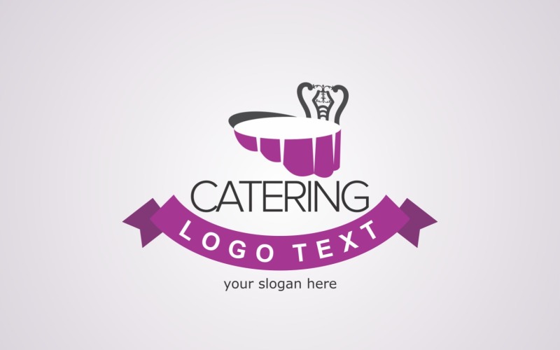 Catering Logo Metin Logo Tasarım Şablonu