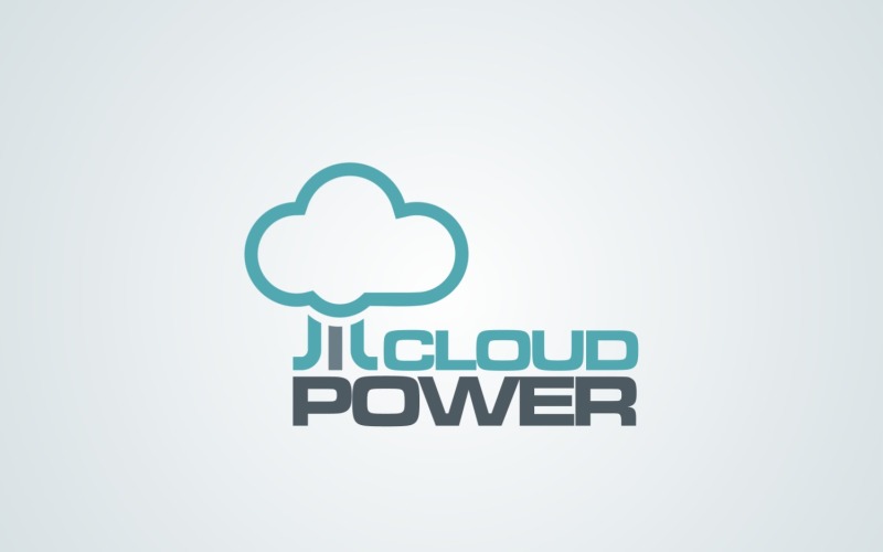 Modèle de conception de logo d'entreprise Cloud Power