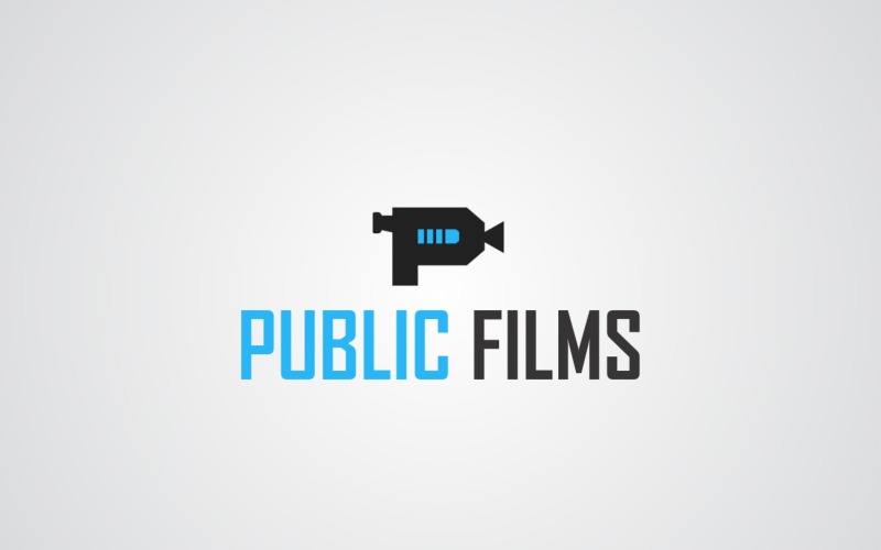 Modelo de design de logotipo de filmes públicos