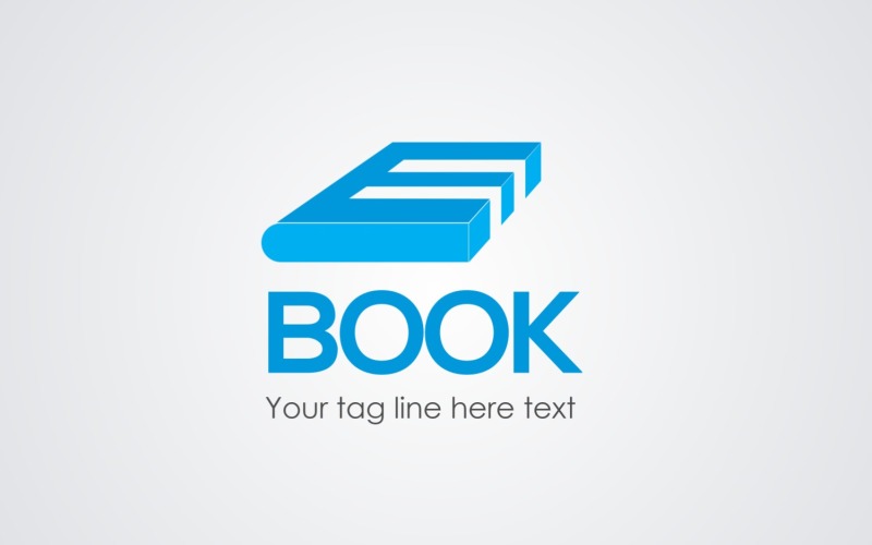Plantilla de diseño de logotipo corporativo de libro